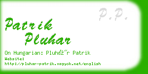 patrik pluhar business card